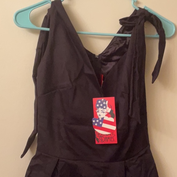 Deadly Dames Tie Me Up Dress Size Small - Picture 2 of 3